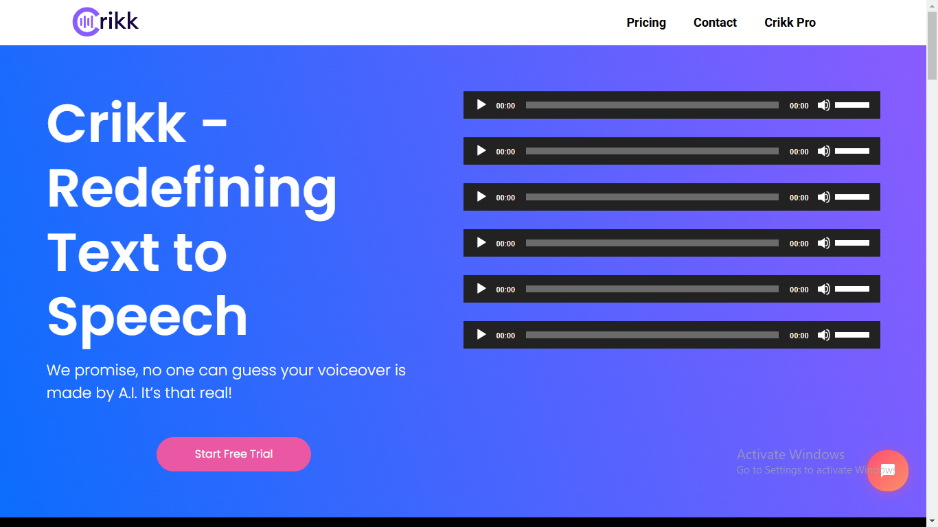 Crikk - Text To Speech 1 Crikk