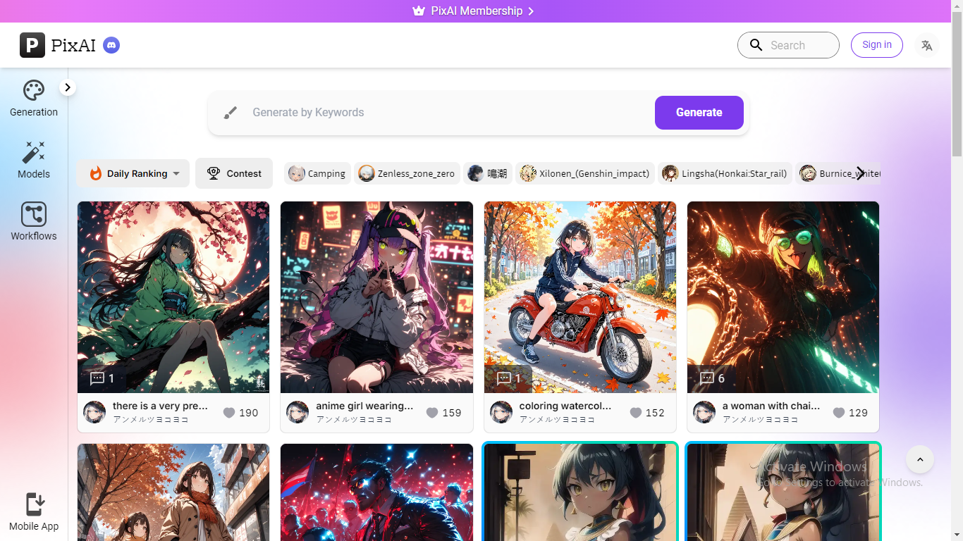 PixAI AI Art Generator