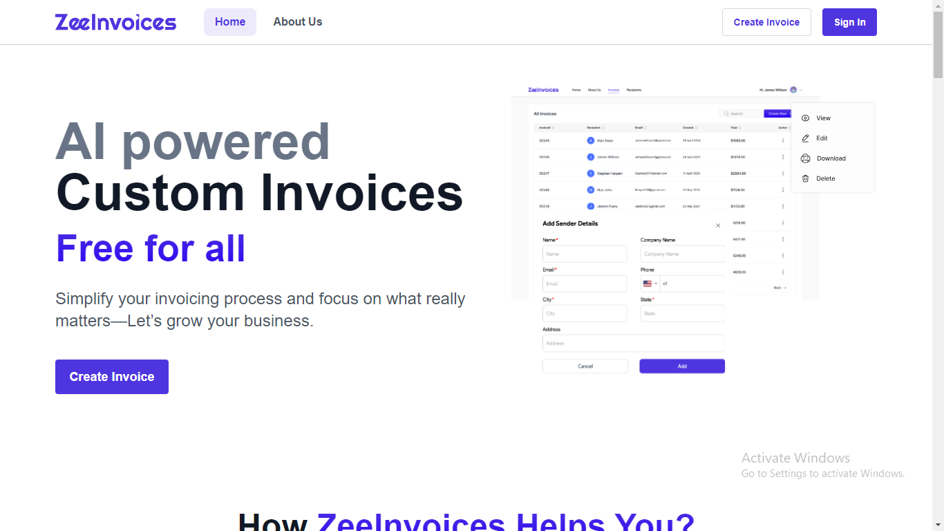 ZeeInvoices 1 zeeinvoices 1
